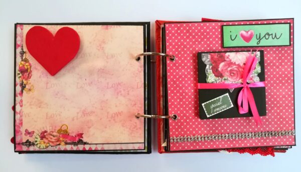 Love and Birthday Handmade Scrapbook - DESIGN 1 image Love and Birthday Handmade Scrapbook - DESIGN 1 image