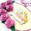 Baby Girl Handmade Greeting Card image Baby Girl Handmade Greeting Card image