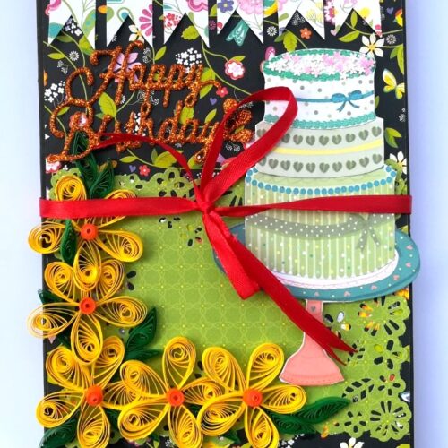 Sparkling Birthday Card/ Mini Scrapbook Gift - D2 image