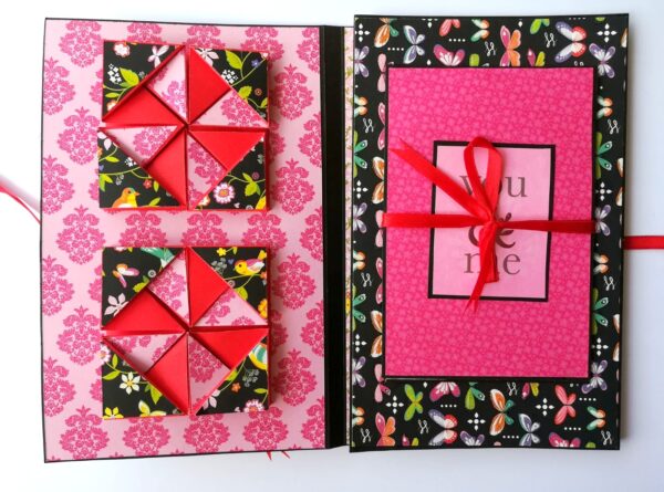 Love Mini 3 fold Scrapbook / Mini Scrapbook Greeting Card image Love Mini 3 fold Scrapbook / Mini Scrapbook Greeting Card image