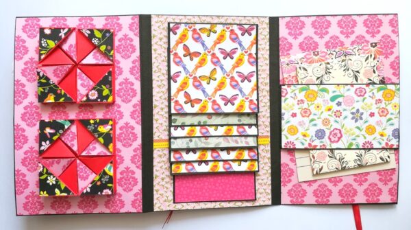 Love Mini 3 fold Scrapbook / Mini Scrapbook Greeting Card image Love Mini 3 fold Scrapbook / Mini Scrapbook Greeting Card image