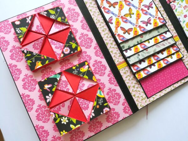 Love Mini 3 fold Scrapbook / Mini Scrapbook Greeting Card image Love Mini 3 fold Scrapbook / Mini Scrapbook Greeting Card image
