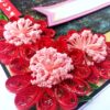 Sparkling Quilled Red Flowers Love Greeting Card image Sparkling Quilled Red Flowers Love Greeting Card image