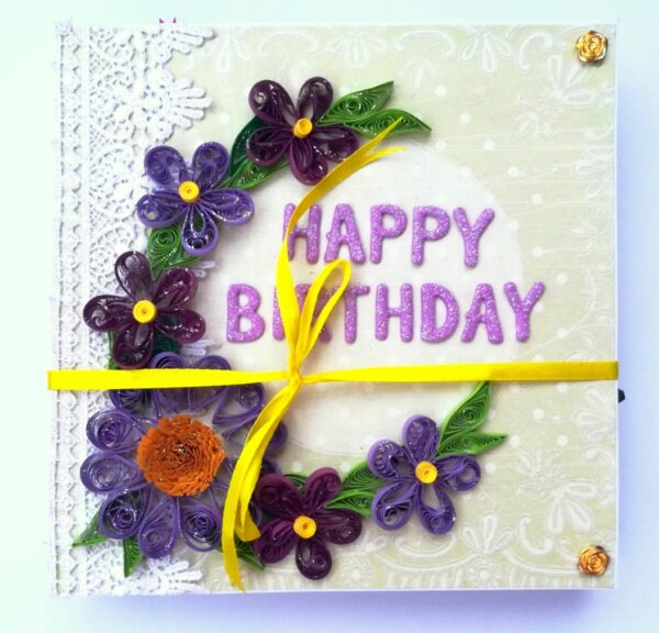 Sparkling Purple Quilled Mini Zigzag Scrapbook - D1 image Sparkling Purple Quilled Mini Zigzag Scrapbook - D1 image