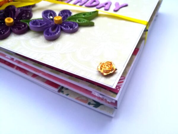 Sparkling Purple Quilled Mini Zigzag Scrapbook - D1 image Sparkling Purple Quilled Mini Zigzag Scrapbook - D1 image