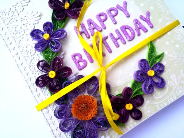 Sparkling Purple Quilled Mini Zigzag Scrapbook - D1 image Sparkling Purple Quilled Mini Zigzag Scrapbook - D1 image
