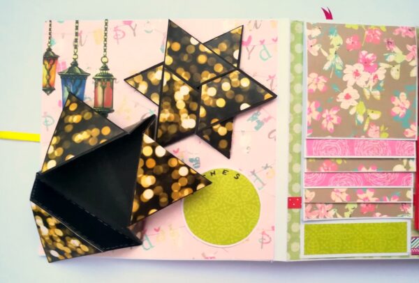 Sparkling Purple Quilled Mini Zigzag Scrapbook - D1 image Sparkling Purple Quilled Mini Zigzag Scrapbook - D1 image