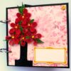 Quilled Red Flowers Love Scrapbook -D2 image Quilled Red Flowers Love Scrapbook -D2 image
