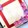 Quilled Red Flowers Love Scrapbook -D2 image Quilled Red Flowers Love Scrapbook -D2 image