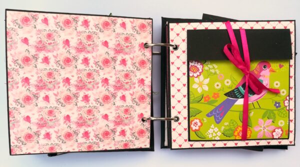 Quilled Red Flowers Love Scrapbook -D2 image Quilled Red Flowers Love Scrapbook -D2 image