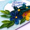 Blue Quilled Flowers Birthday Greeting card - D1 image Blue Quilled Flowers Birthday Greeting card - D1 image