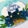Blue Quilled Flowers Birthday Greeting card - D1 image Blue Quilled Flowers Birthday Greeting card - D1 image