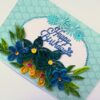 Blue Quilled Flowers Birthday Greeting card - D1 image Blue Quilled Flowers Birthday Greeting card - D1 image