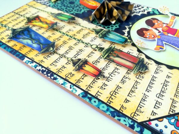 Sparkling Handmade Diwali Greeting Card -D1 image Sparkling Handmade Diwali Greeting Card -D1 image