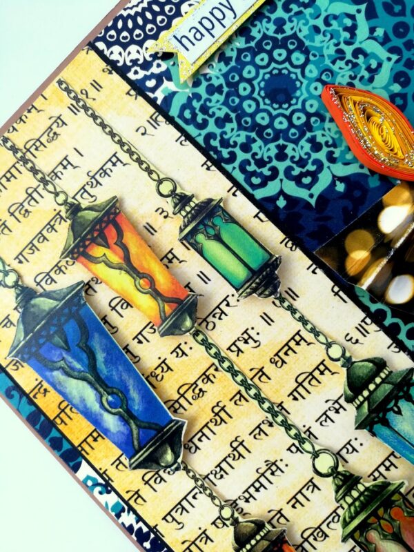 Sparkling Handmade Diwali Greeting Card -D1 image Sparkling Handmade Diwali Greeting Card -D1 image