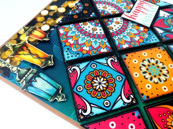Sparkling Handmade Diwali Greeting Card D2 image Sparkling Handmade Diwali Greeting Card D2 image
