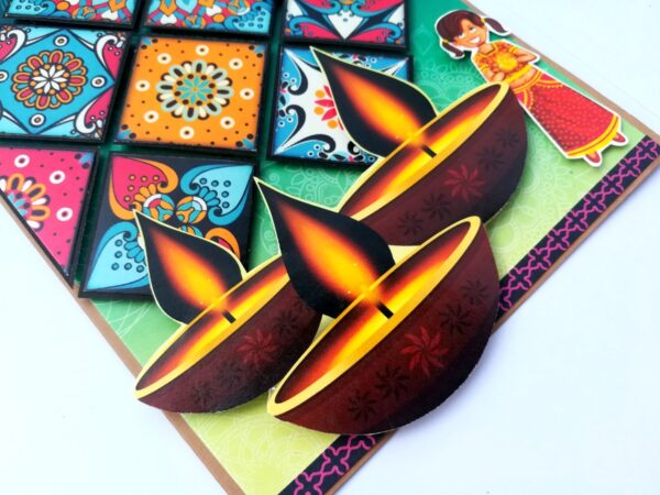 Sparkling Handmade Diwali Greeting Card D2 image Sparkling Handmade Diwali Greeting Card D2 image