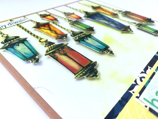 Sparkling Handmade Diwali Greeting Card D4 image Sparkling Handmade Diwali Greeting Card D4 image