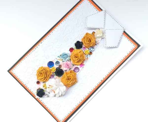 Decorative Quilled Tie All Occasion Greeting Card - D1 image Decorative Quilled Tie All Occasion Greeting Card - D1 image