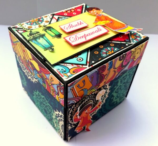Sparkling Diwali Handmade Explosion Gift Box D2 image Sparkling Diwali Handmade Explosion Gift Box D2 image