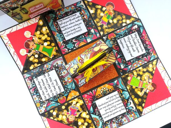 Sparkling Diwali Handmade Explosion Gift Box D2 image Sparkling Diwali Handmade Explosion Gift Box D2 image