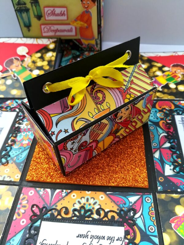 Sparkling Diwali Handmade Explosion Gift Box D2 image Sparkling Diwali Handmade Explosion Gift Box D2 image