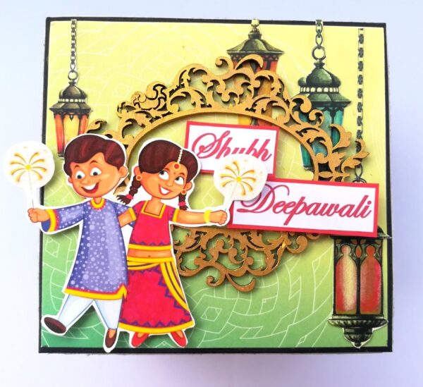 Sparkling Diwali Handmade Explosion Gift Box D1 image Sparkling Diwali Handmade Explosion Gift Box D1 image