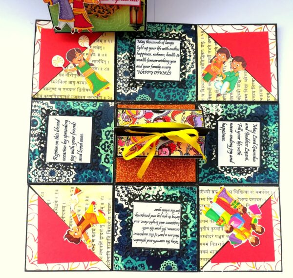 Sparkling Diwali Handmade Explosion Gift Box D1 image Sparkling Diwali Handmade Explosion Gift Box D1 image
