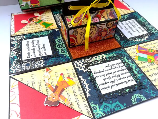 Sparkling Diwali Handmade Explosion Gift Box D1 image Sparkling Diwali Handmade Explosion Gift Box D1 image