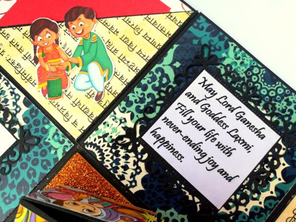 Sparkling Diwali Handmade Explosion Gift Box D1 image Sparkling Diwali Handmade Explosion Gift Box D1 image