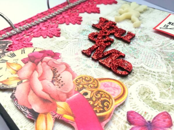 Love and Birthday Handmade Scrapbook - DESIGN 1 image Love and Birthday Handmade Scrapbook - DESIGN 1 image