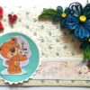 Blue corner Flowers Birthday Quilled Card image Blue corner Flowers Birthday Quilled Card image