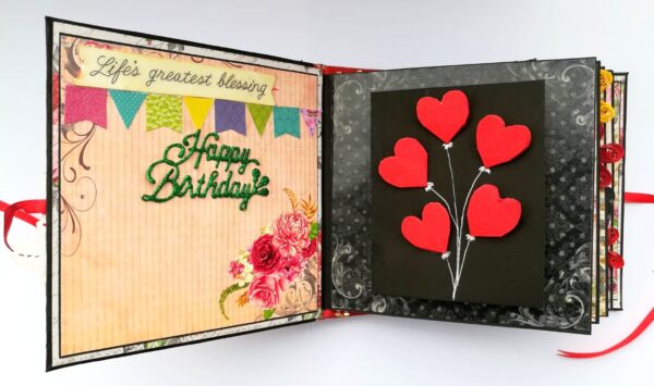 Quilled Love Birthday Handmade Scrapbook image Quilled Love Birthday Handmade Scrapbook image
