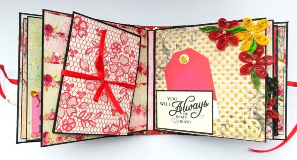 Quilled Love Birthday Handmade Scrapbook image Quilled Love Birthday Handmade Scrapbook image