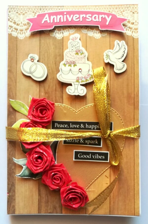 Sparkling Anniversary Three Fold Mini Scrapbook Gift - D1 image Sparkling Anniversary Three Fold Mini Scrapbook Gift - D1 image