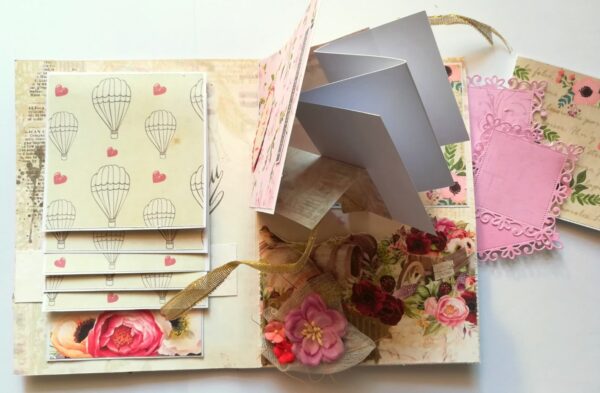 Sparkling Anniversary Mini Scrapbook Greeting Card -D2 image Sparkling Anniversary Mini Scrapbook Greeting Card -D2 image
