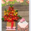 Yellow Quilled Flowers in Vase Greeting Card -D1 image Yellow Quilled Flowers in Vase Greeting Card -D1 image