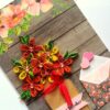 Yellow Quilled Flowers in Vase Greeting Card -D1 image Yellow Quilled Flowers in Vase Greeting Card -D1 image