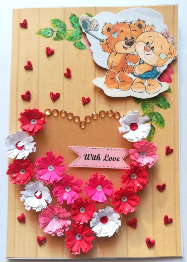 Love Quilled Special Heart Greeting Card -D1 image Love Quilled Special Heart Greeting Card -D1 image
