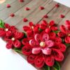 Red Quilled Flowers Corner Greeting Card image Red Quilled Flowers Corner Greeting Card image