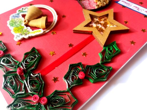 Star Shaker and Quilled Glasses New Year Card - NY6 image Star Shaker and Quilled Glasses New Year Card - NY6 image