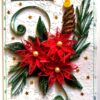 Sparkling Red Quilled Flowers and New Year Card - NY5 image Sparkling Red Quilled Flowers and New Year Card - NY5 image