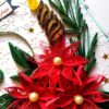 Sparkling Red Quilled Flowers and New Year Card - NY5 image Sparkling Red Quilled Flowers and New Year Card - NY5 image