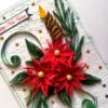 Sparkling Red Quilled Flowers and New Year Card - NY5 image Sparkling Red Quilled Flowers and New Year Card - NY5 image