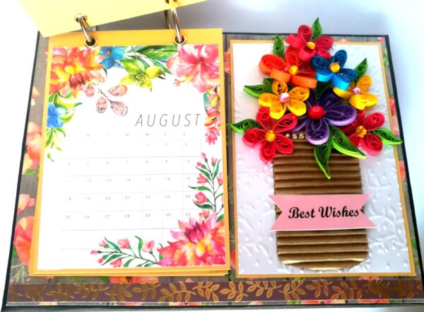 Quilled Flower Vase Calendar image Quilled Flower Vase Calendar image