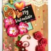 My Valentine Special Tag with quilled flowers Card -V3 image My Valentine Special Tag with quilled flowers Card -V3 image