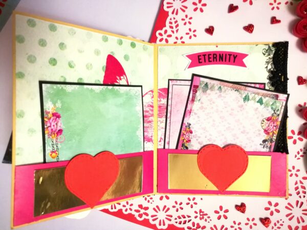 Valentine handmade Card With Beautiful picture tag image Valentine handmade Card With Beautiful picture tag image