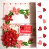 Valentine Red Quilled Mini Scrapbook Greeting Card image Valentine Red Quilled Mini Scrapbook Greeting Card image