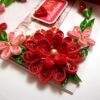 Valentine Red Quilled Mini Scrapbook Greeting Card image Valentine Red Quilled Mini Scrapbook Greeting Card image