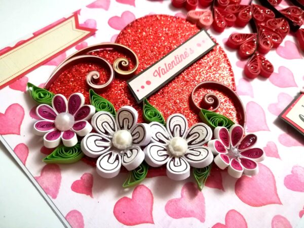 Too Much Love Valentine Quilled Greeting Card image Too Much Love Valentine Quilled Greeting Card image